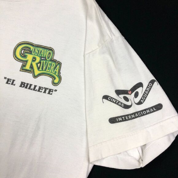 Gustavo Rivera El Billete Concert Tour Merch Tee T Shirt Size Large L White B7 - Picture 4 of 5